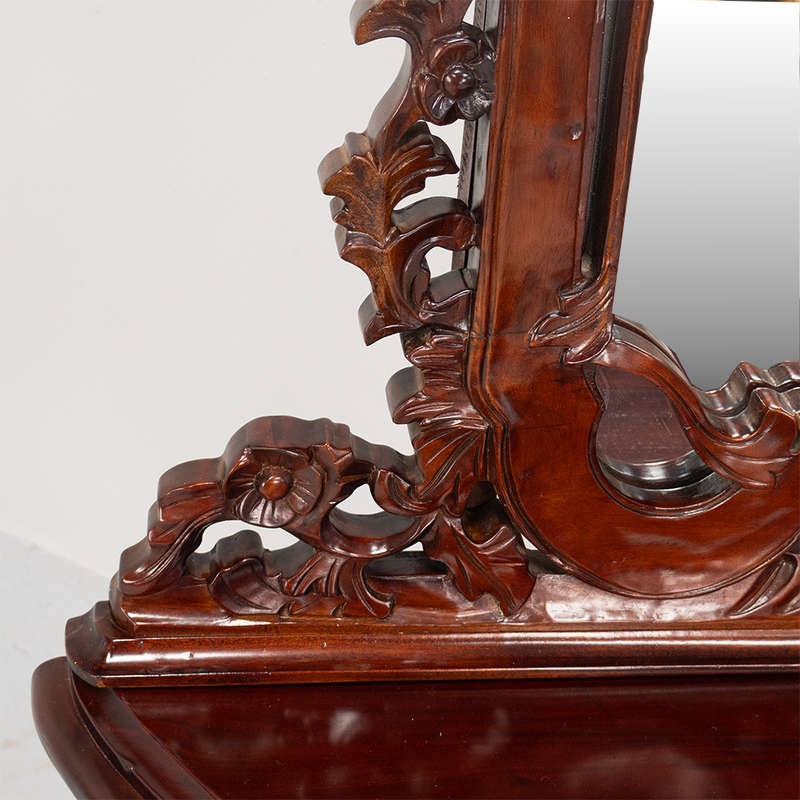 Carved Console with Mirror