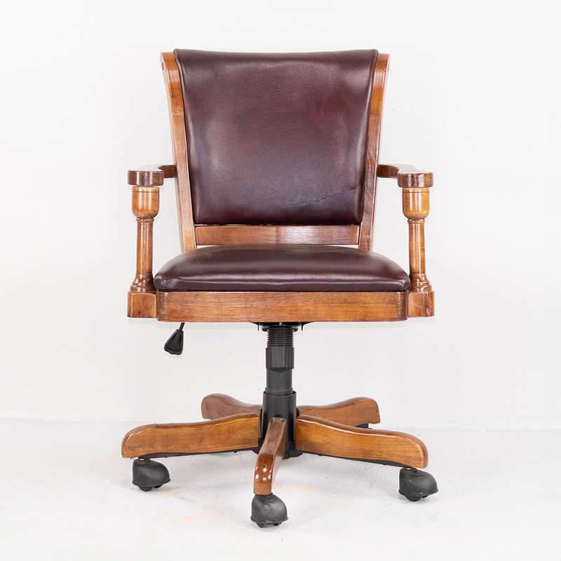 Vintage Leather Swivel Chair