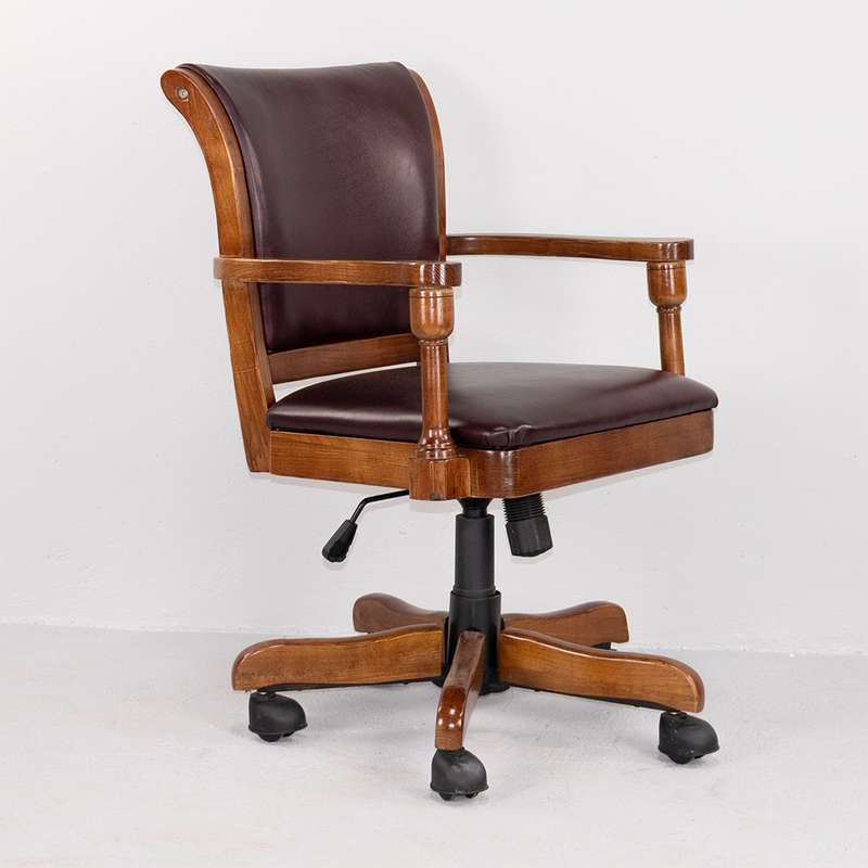 Vintage Leather Swivel Chair