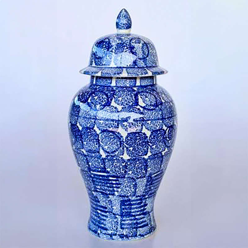 Blue Circle Ginger Jar