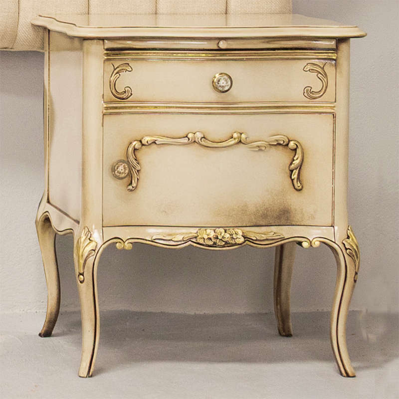Decorative Headboard and Pedestals