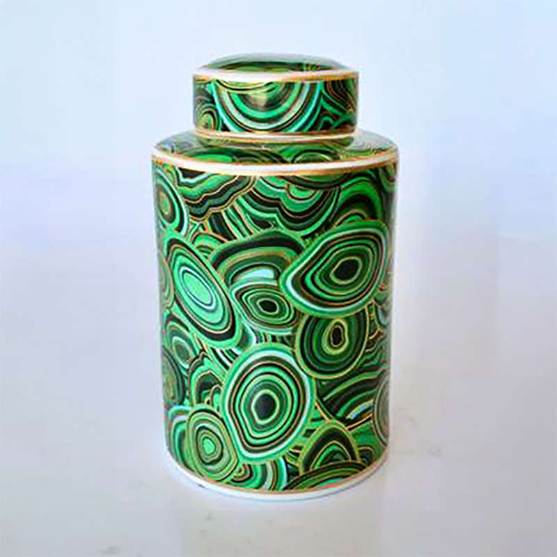 Green Gold Circle Jar