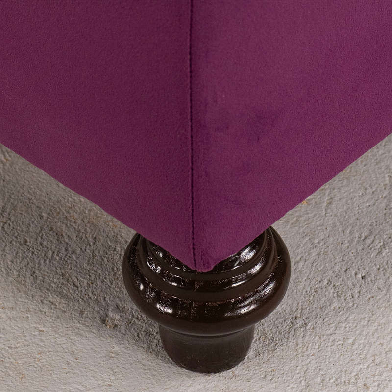 Floral Purple Ottoman