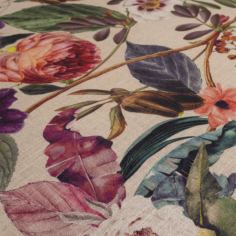 Floral Purple Ottoman