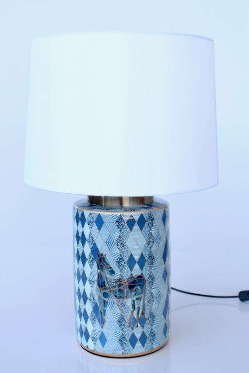 Blue Harlequin Lamp