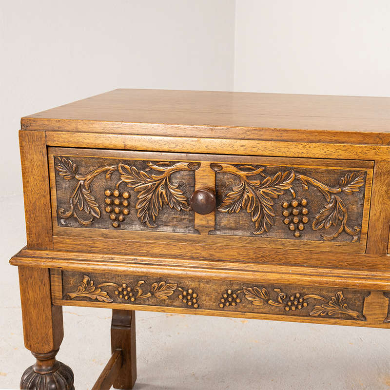 Oak carved Server