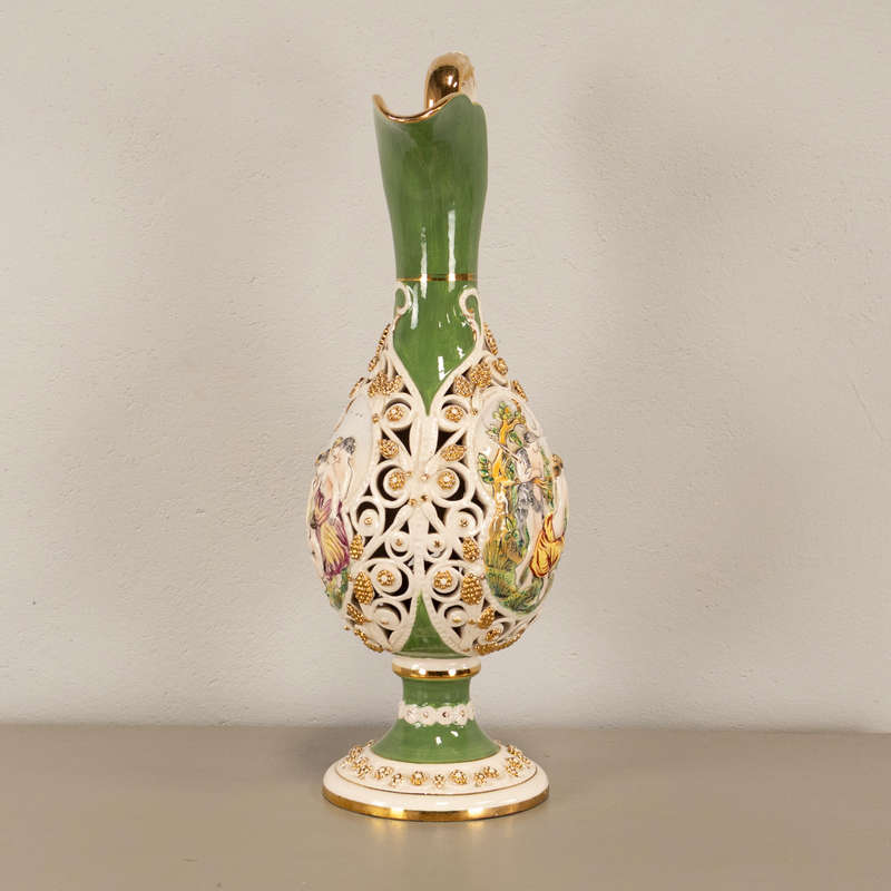 Capodimonte Green Jug
