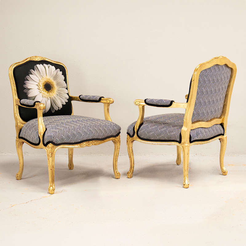 French Gilded Armchairs