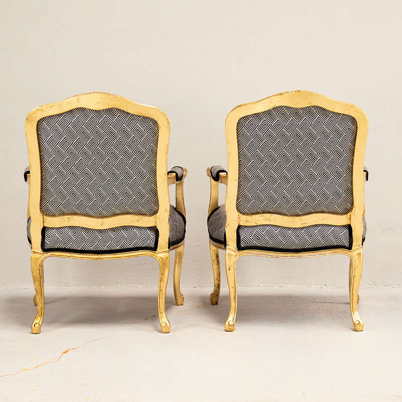 French Gilded Armchairs