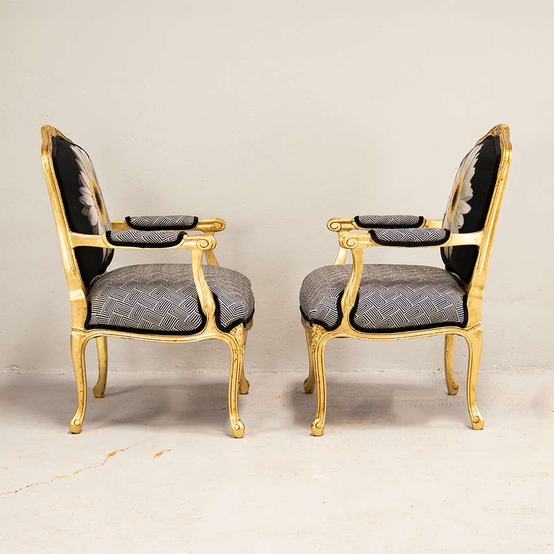 French Gilded Armchairs