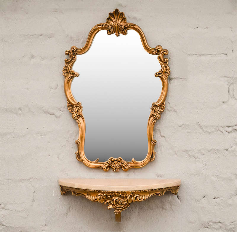 Mirror and Console Set