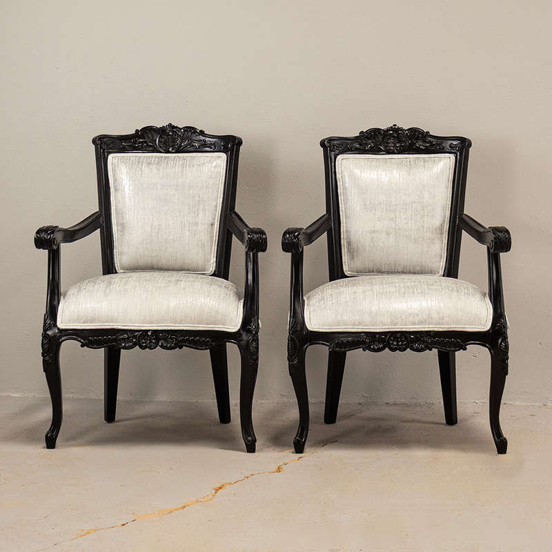 Rococo Revival style Armchairs