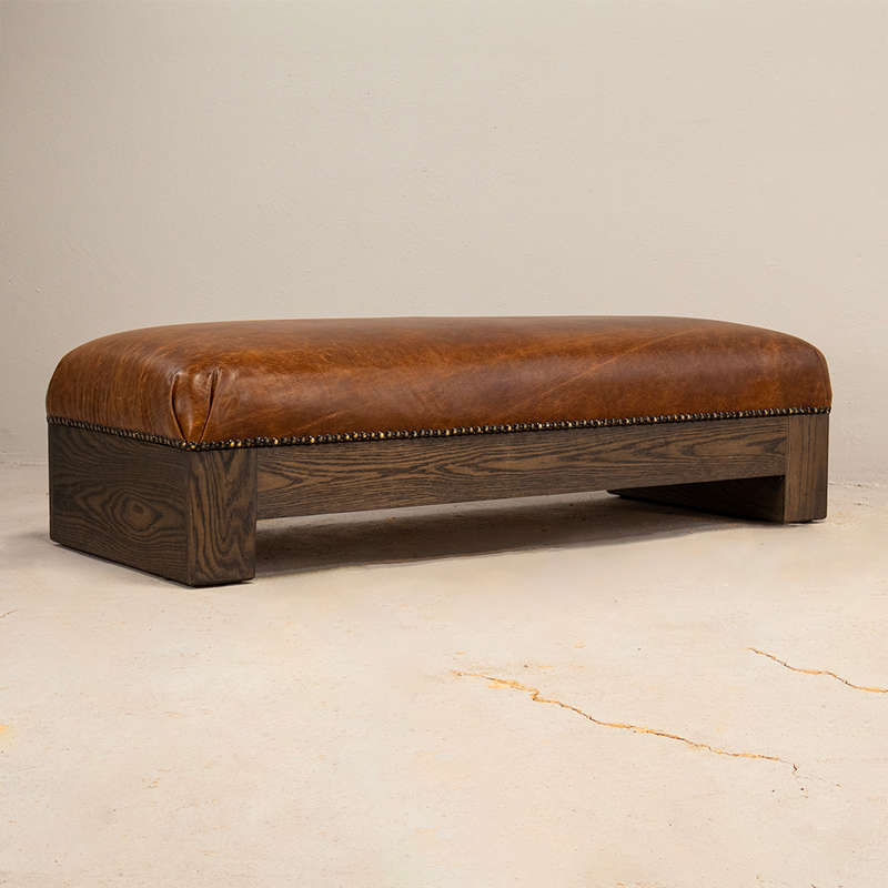 Leather Ottoman