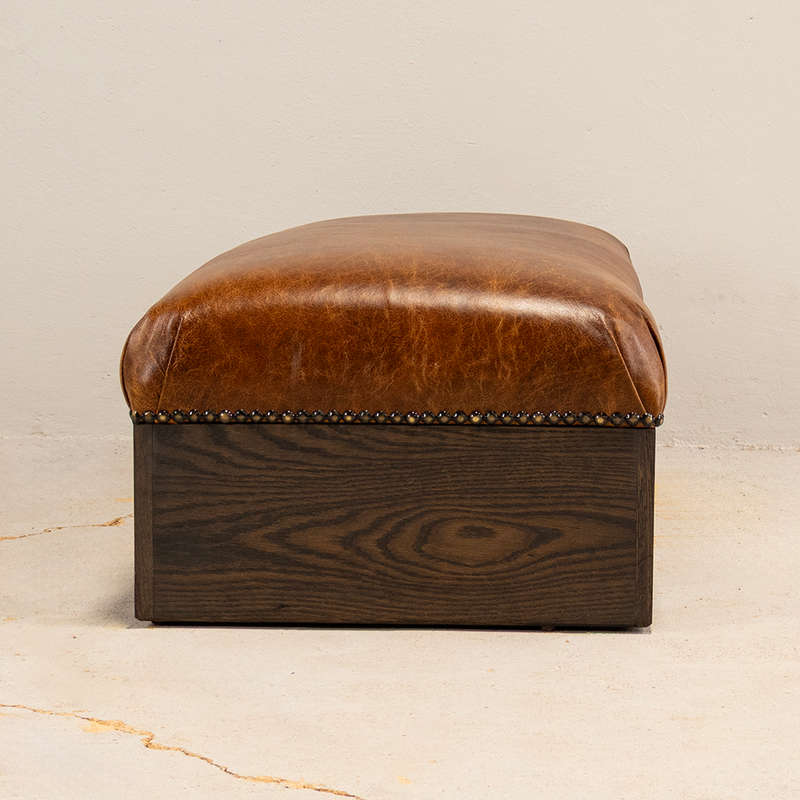 Leather Ottoman