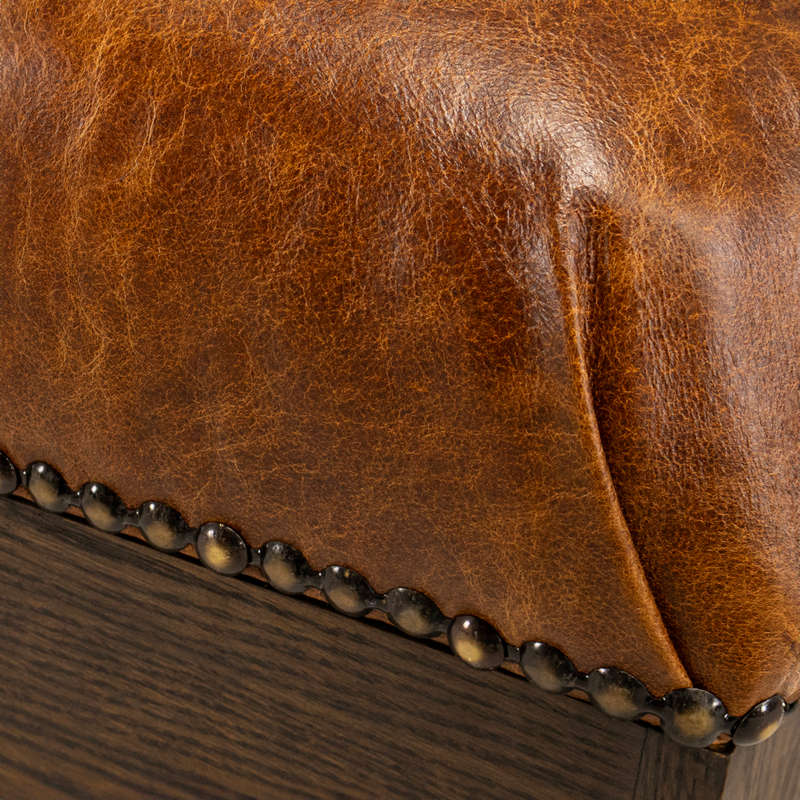 Leather Ottoman