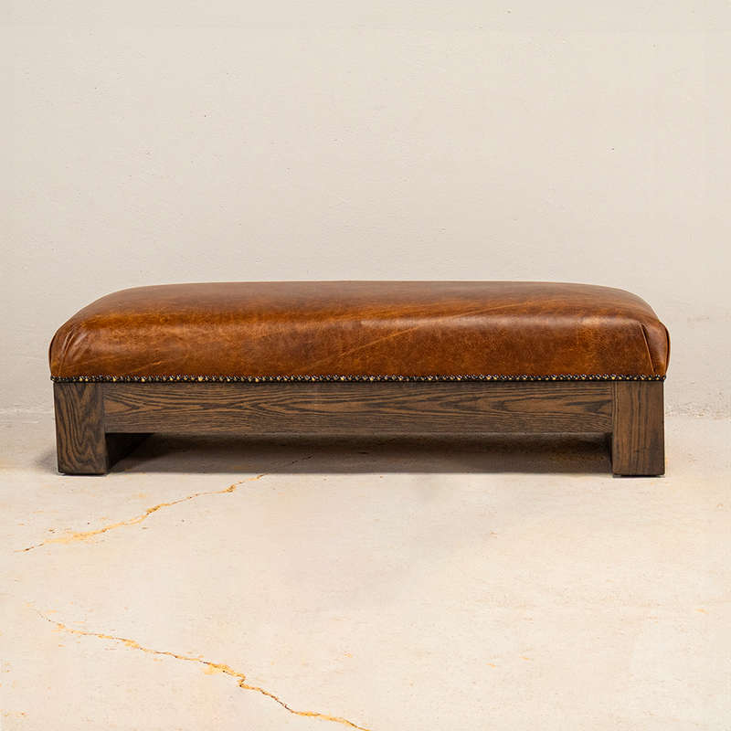 Leather Ottoman
