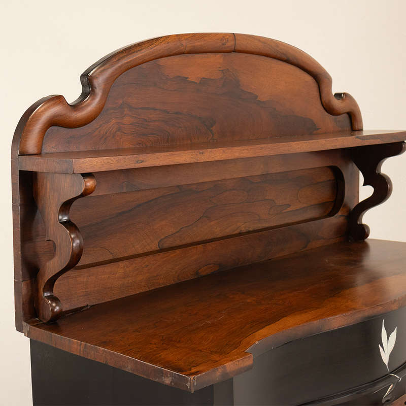 Mahogany Floral Victorian Chiffonier