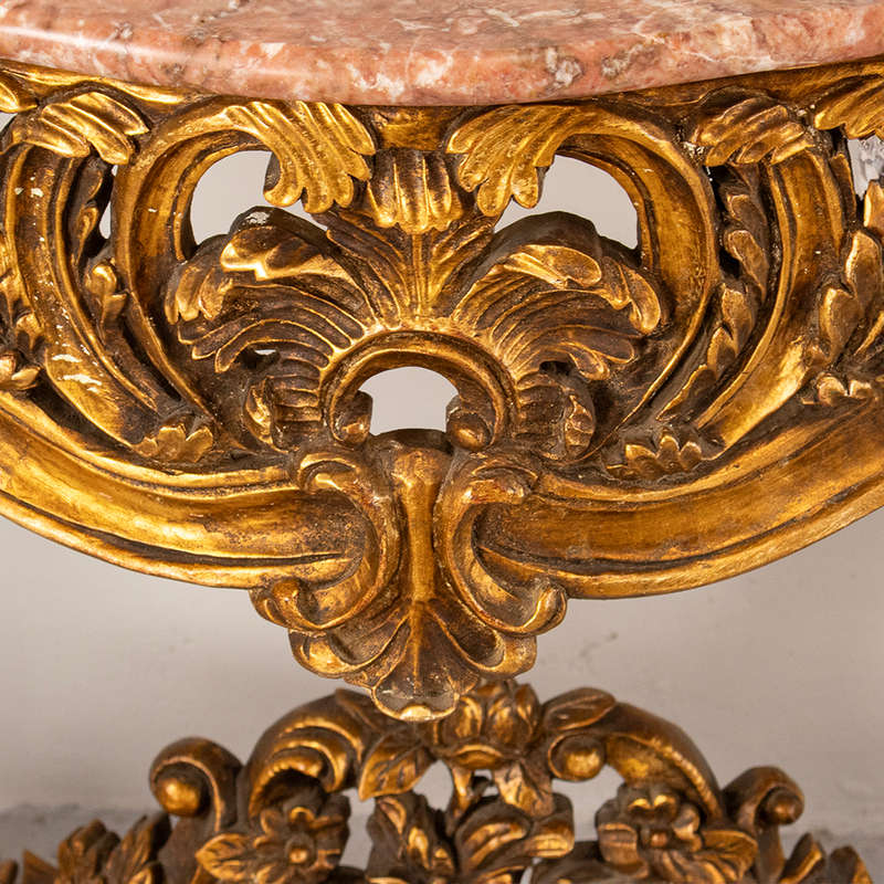 French Marble Top Console