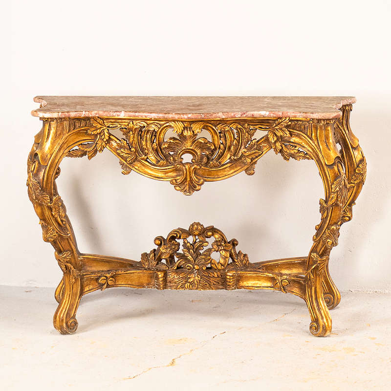 French Marble Top Console