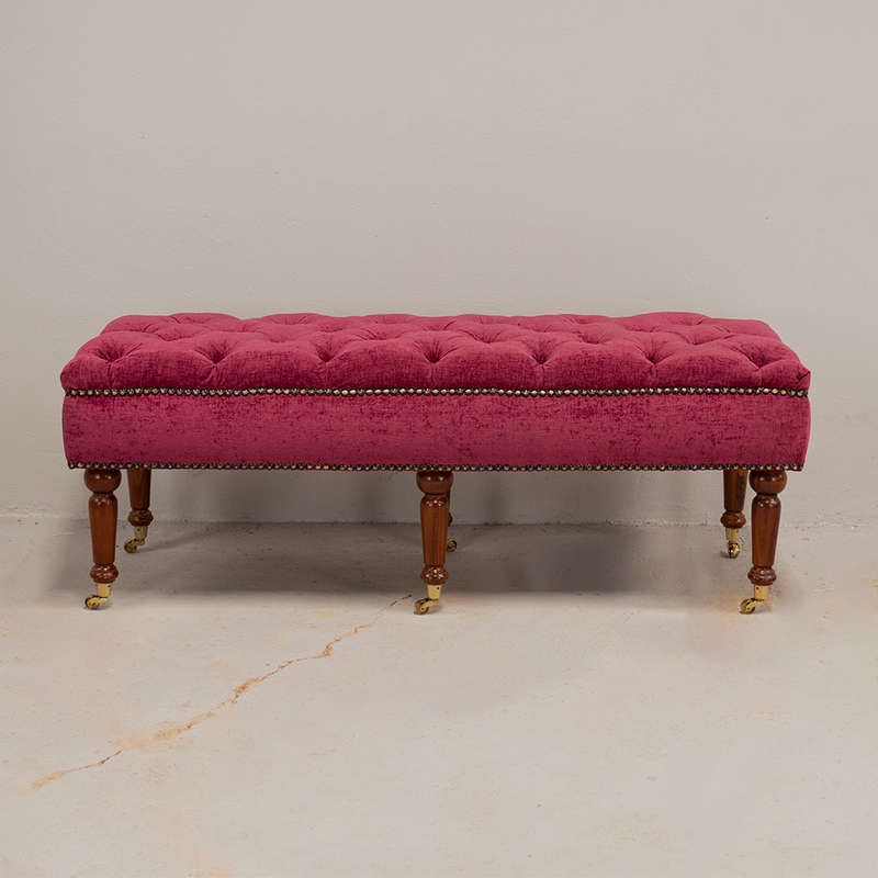 Magenta Six Leg Ottoman