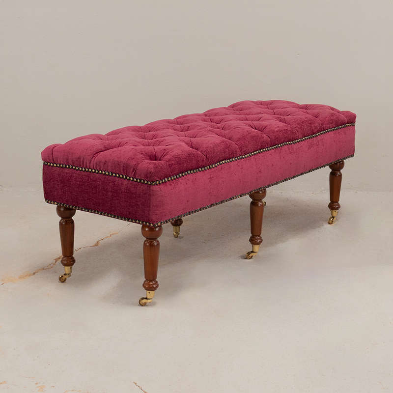 Magenta Six Leg Ottoman