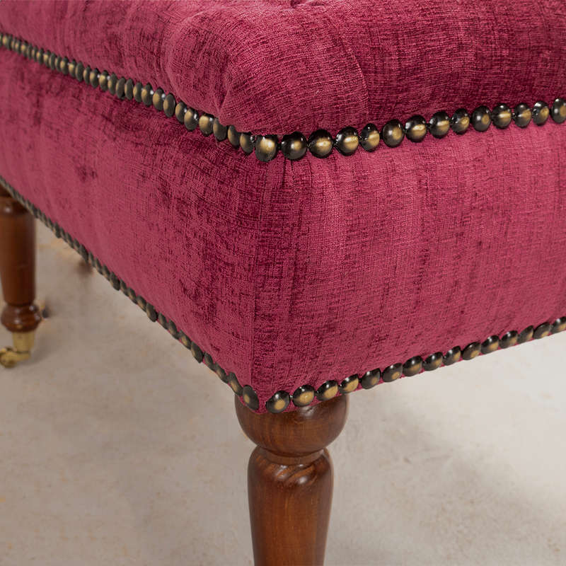 Magenta Six Leg Ottoman