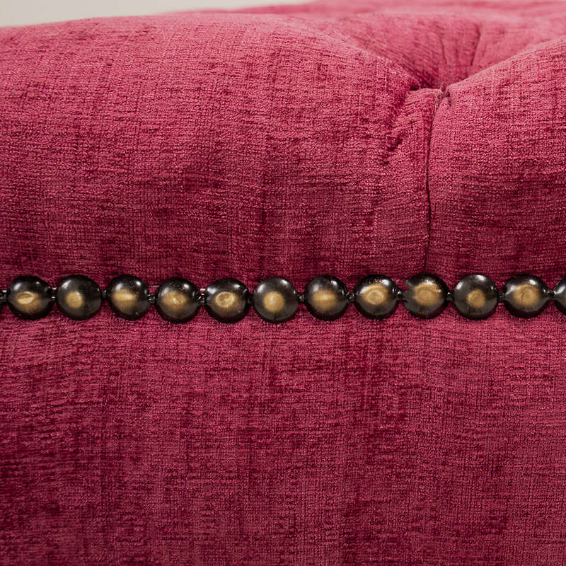 Magenta Six Leg Ottoman