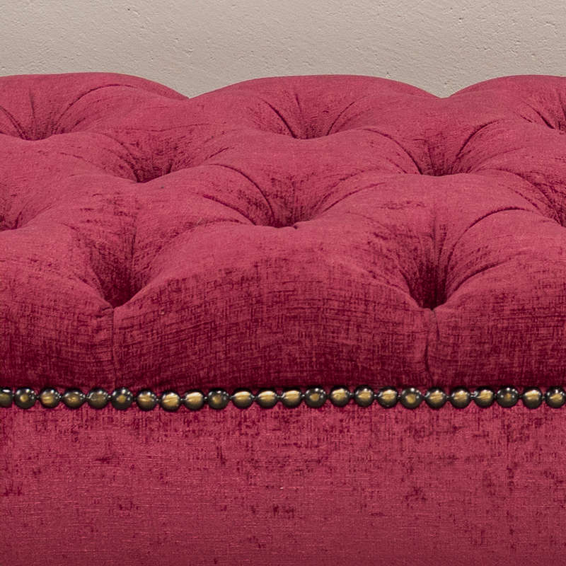 Magenta Six Leg Ottoman