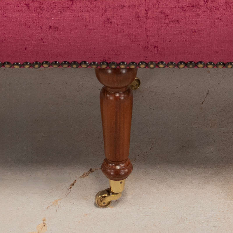 Magenta Six Leg Ottoman