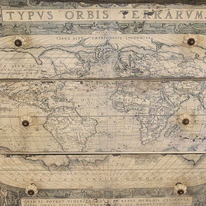 World Map Chest of Drawers