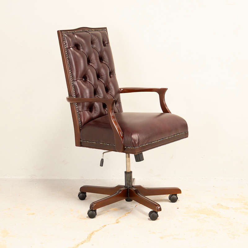 Leather Swivel Office Chair