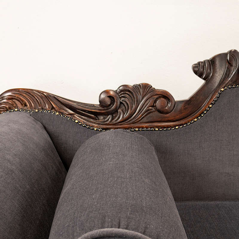 Large Carved Victorian Sofa