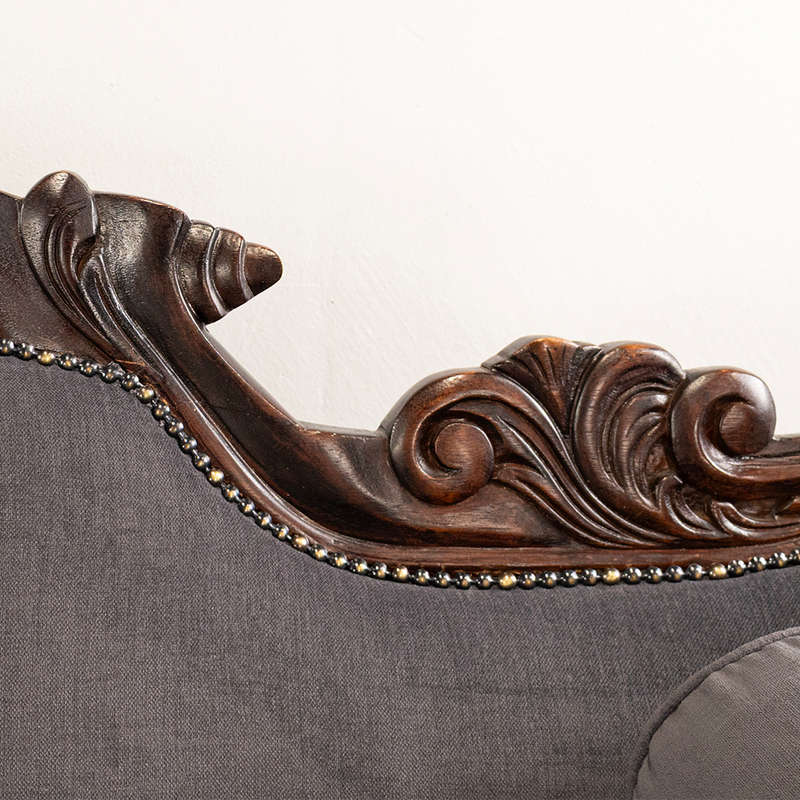 Large Carved Victorian Sofa