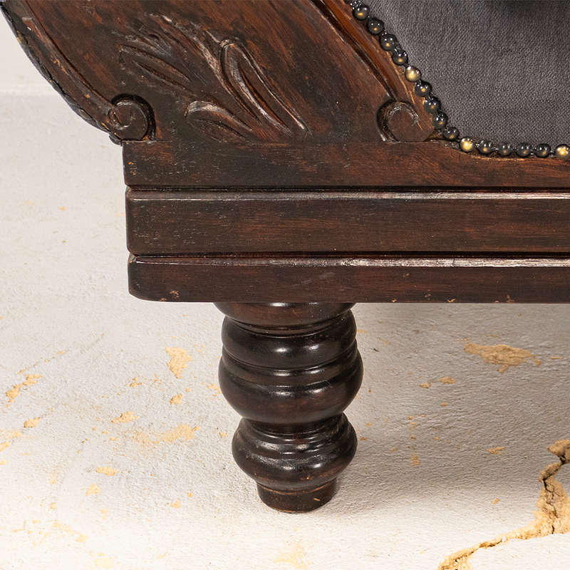 Large Carved Victorian Sofa