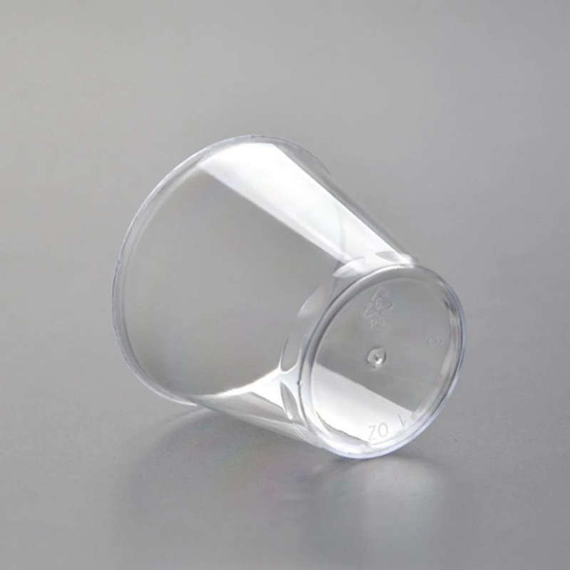Plastic Tot Glass Disposable Small Plastic Glass Clear 30ml (5 Packs of 30 Galsses)