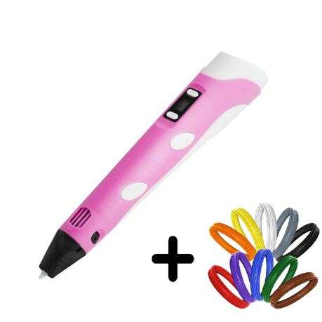 3D Printing Pen PLUS 10 Rolls of PLA Pen Filament - (1xPen + 10xFilaments)