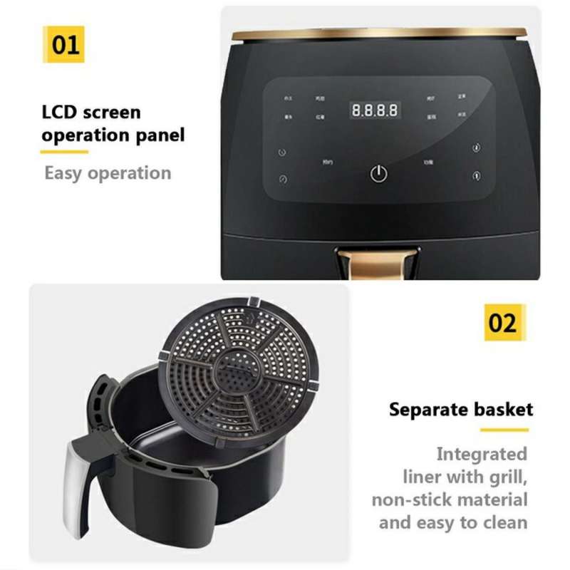 SilverCrest 6 Litre Air Fryer - Multi-cooker - Large Capacity (Box Damage)