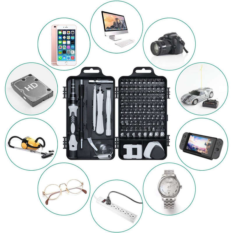115-in-1 Ultimate Magnetic Precision Screwdriver Bits & Mini Tool Kit Set