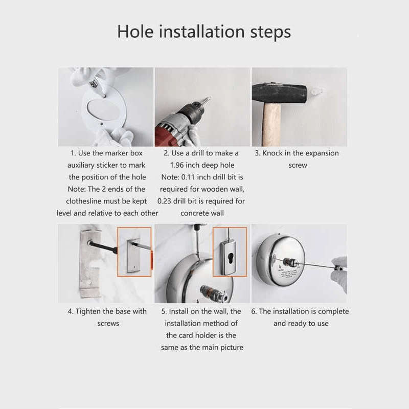 Retractable Clothes line 2.8M