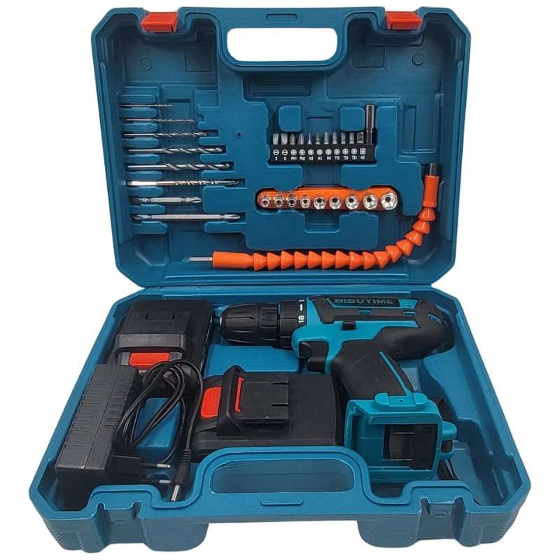24V Cordless Rechargeable Lithium-Ion Drill and Screwdriver Set With Two Batteries