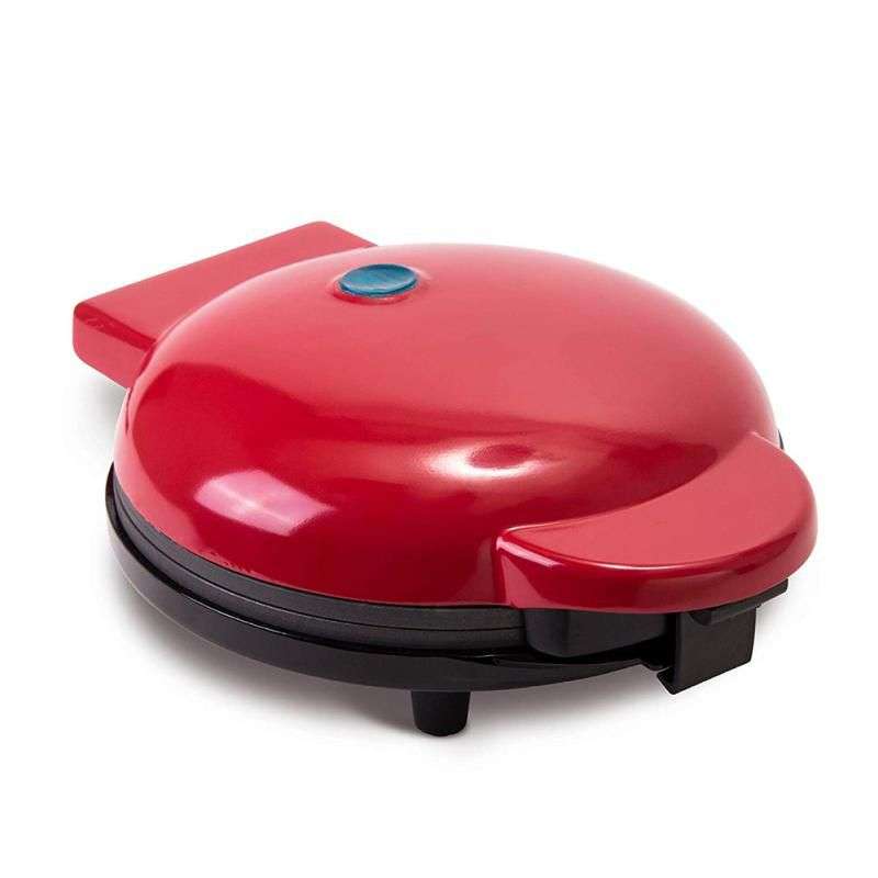 Mini Electric Waffle Maker Non-Stick 350W - Red