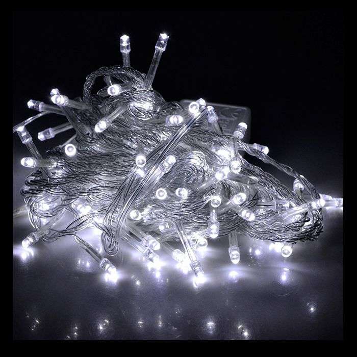 LED String Lights Battery Powered 10M Christmas Deco Fairy Lights - White