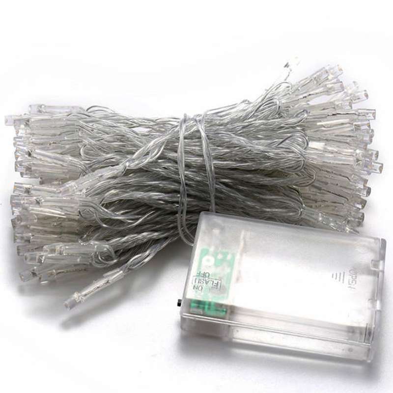 LED String Lights Battery Powered 10M Christmas Deco Fairy Lights - White
