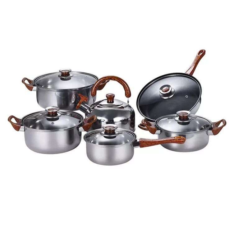 12 Piece Non Stick Cooking Utensil Pots Sets (Box Damage)