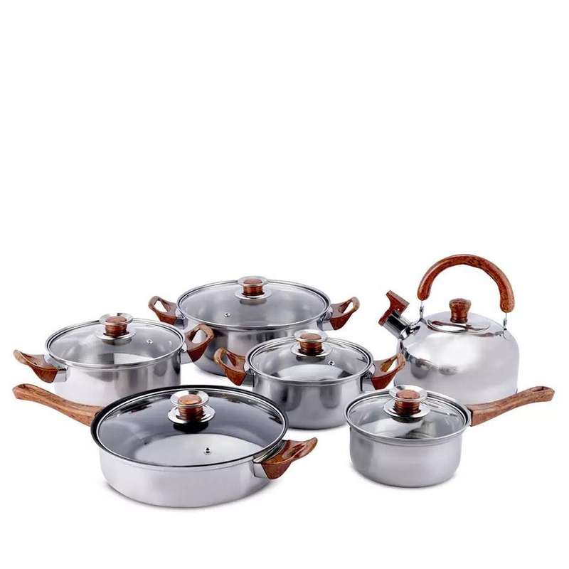 12 Piece Non Stick Cooking Utensil Pots Sets (Box Damage)