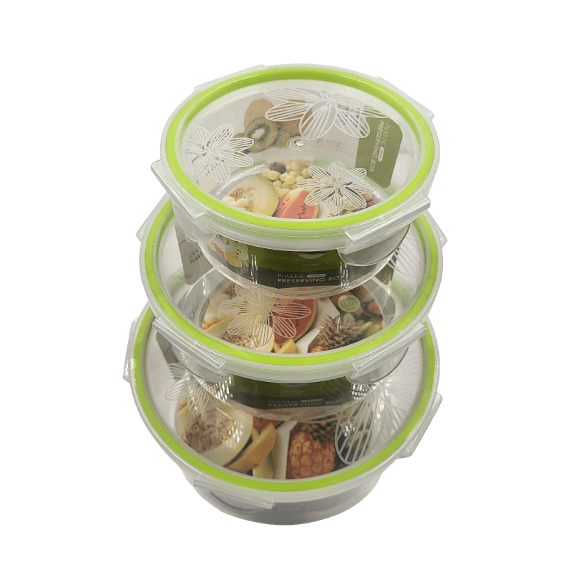 Airtight Clip Seal Nesting Containers Set of 3 - Round