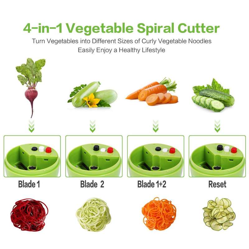 4-in-1 Handheld Vegetable Spiral Slicer