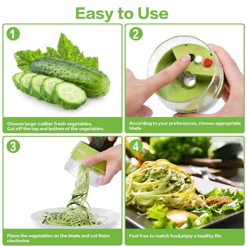 4-in-1 Handheld Vegetable Spiral Slicer