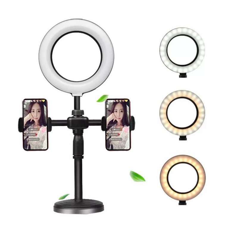 Professional Livestream 3Mode 15cm LED Ring Light & Stand