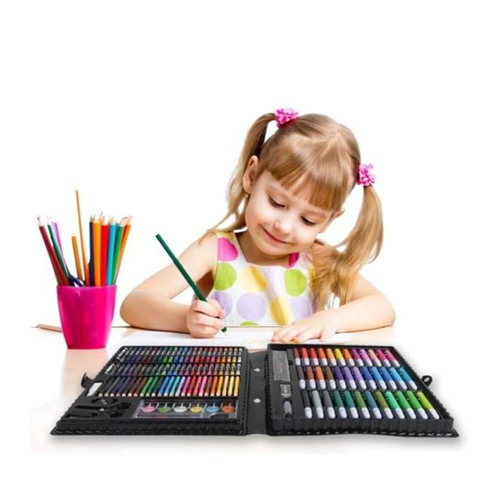 150 Piece Kids Art Set - Drawing Case Kit
